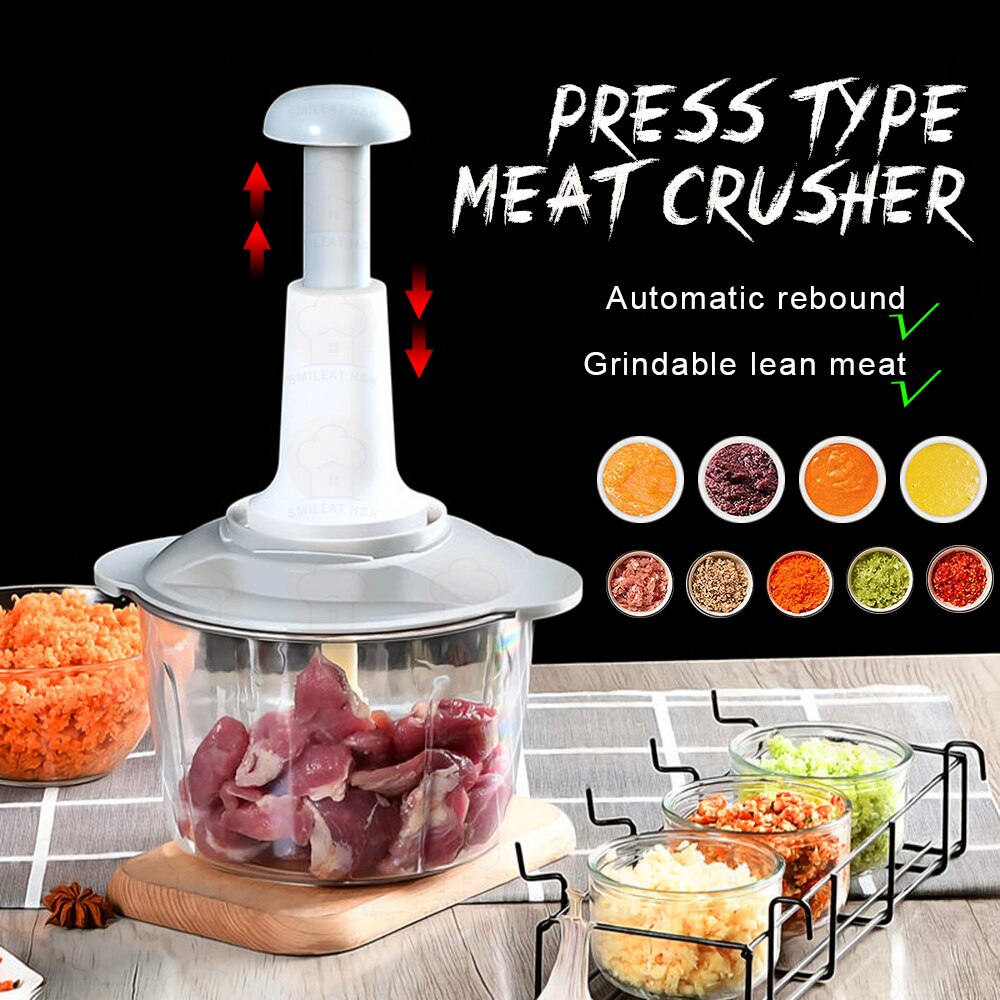 1.5L-2L Vegetable Meat Stirrer Grinder Kitchen Multi-Function High Capacity Food Processor Mixer Cooker Dumpling Stuffing Machin