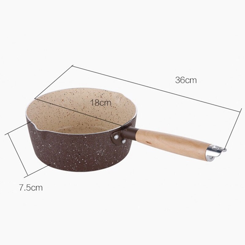 Kök kokgryta maifan sten non-stick laga nudlar mjölksoppa grytor snöpanna i japansk stil universal kokkärl 18c