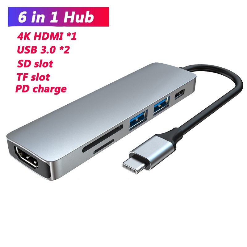 Thunderbolt Thunderbolt 3 4 In1 USB-C Om Hdmicompatible Adapter 2x USB3.0 Type-C Pd Hub Voor Huawei P20 Pro samsung Dex Galaxy S9
