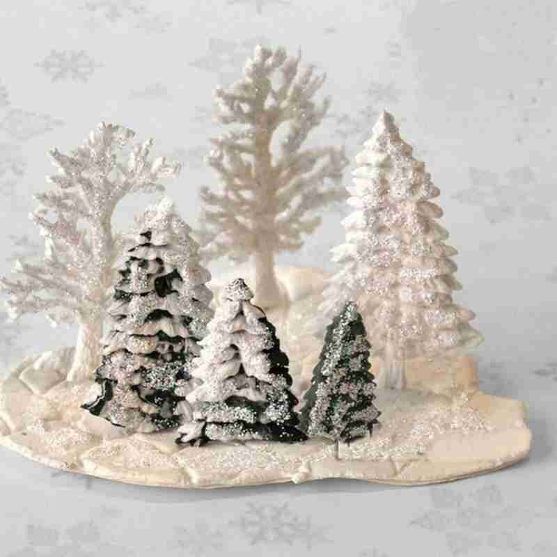 Kerstboom Siliconen Mal Spiegel Kristal Epoxy Diy Handgemaakte Sieraden Zeep Mould Plakken Pijnboom Decorating Accessoires Supply