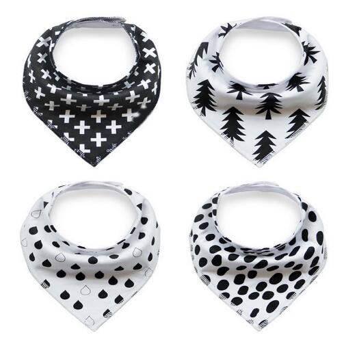 HappyFlute 4 stuks veel burp slabbers speeksel handdoek Pijl dier cartoon burp doeken driehoek katoen bandana accessoires: D29