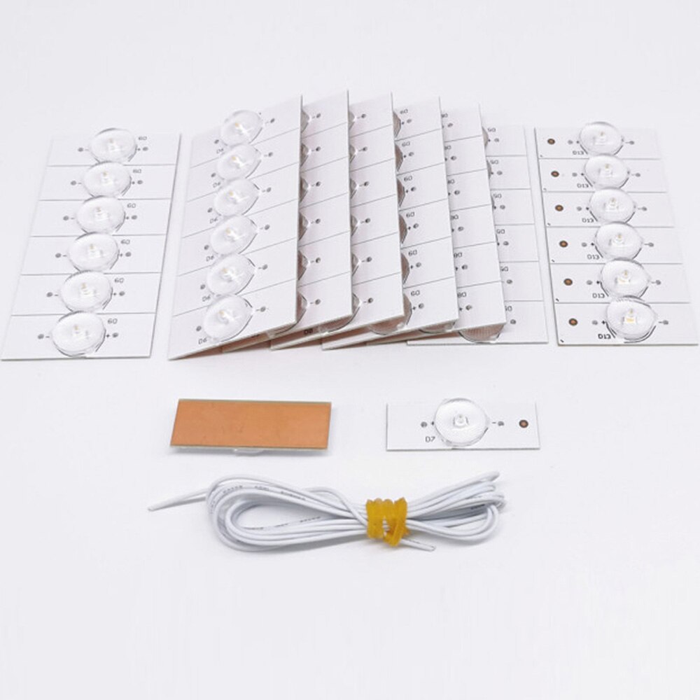 50 Pcs/Lot 3V 6V SMD lampe perles avec lentille optique Fliter pour 32-65 pouces LED TV réparation lampe perle Led bande lumineuse pièces accessoires
