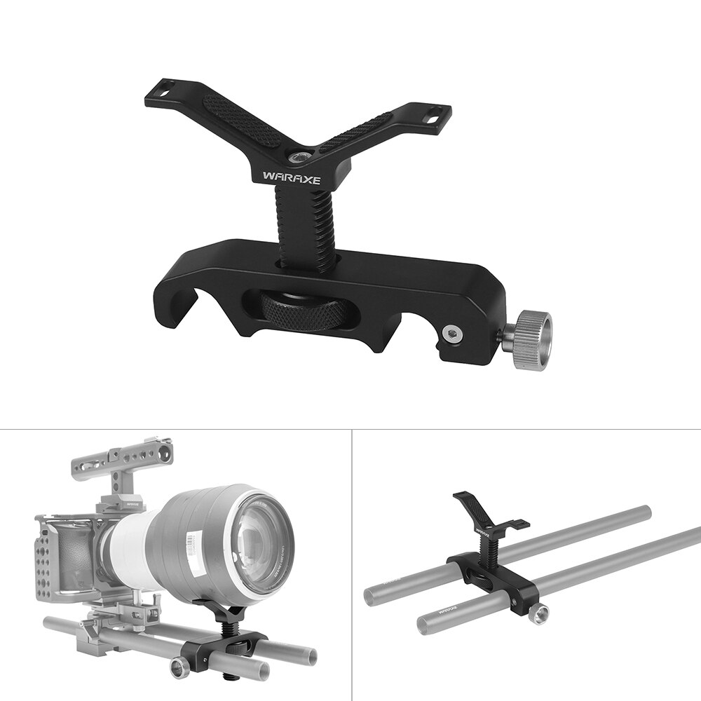 15mm Y-förmigen Lange Objektiv Unterstützung Halterung Höhe Einstellbar Fotografie Stange Montieren Adapter Kompatibel für TITAL