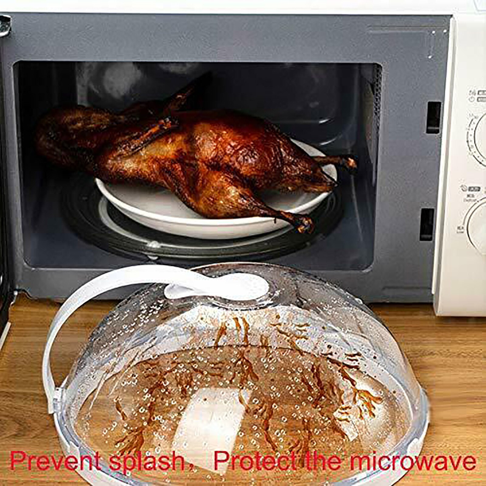 Plastic Pan Lid Food Cover Microwave Oven Dish Plate PP Cover Transparent Anti-Splash Silicone Caps Pot Cover Cookware Lid