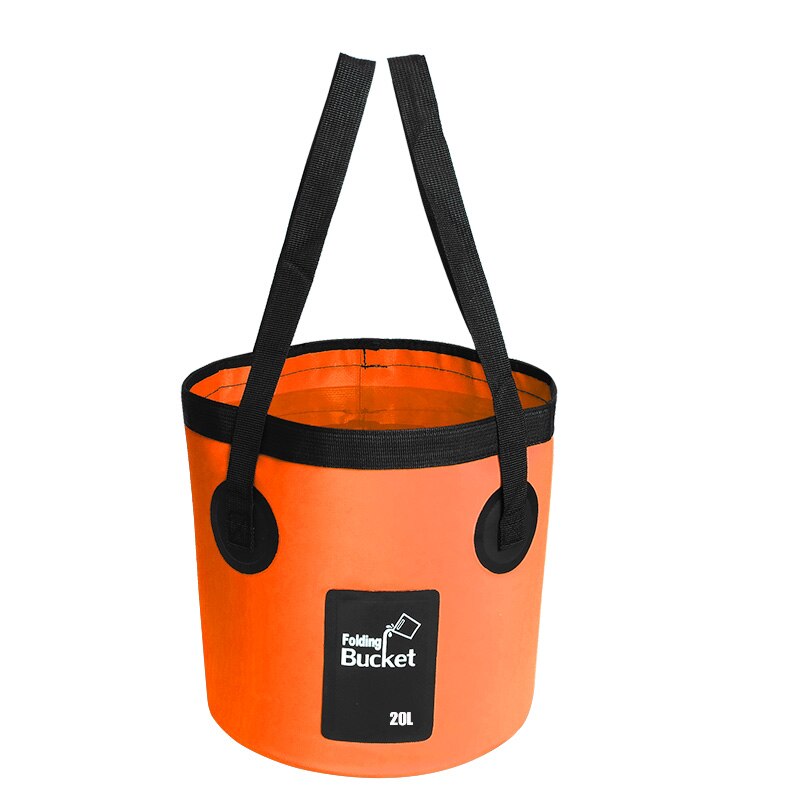 YOUGLE Folding Collapsible Water Storage Bucket Water Container Washbasin For Fishing Camping Hiking 20L: Orange
