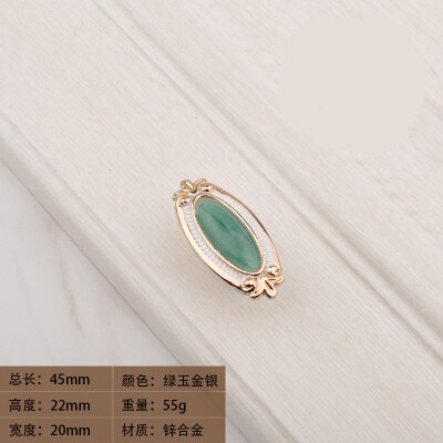 European Gold Ceramic Single Hole / Double Hole Furniture Drawer Handle Kitchen Wardrobe Cabinet Door Handle Furniture: C