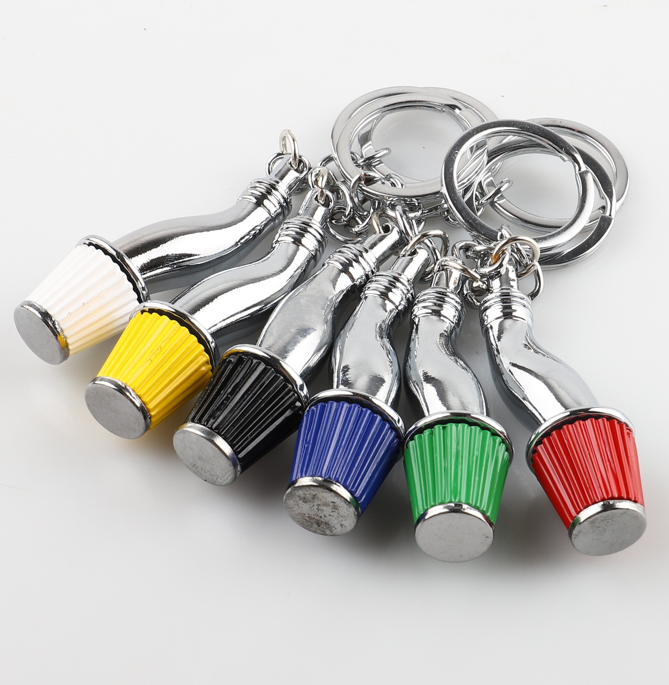 Car shape keychain Hellaflush racing keychain air intake electroplating colorful keychain Jdm keychain