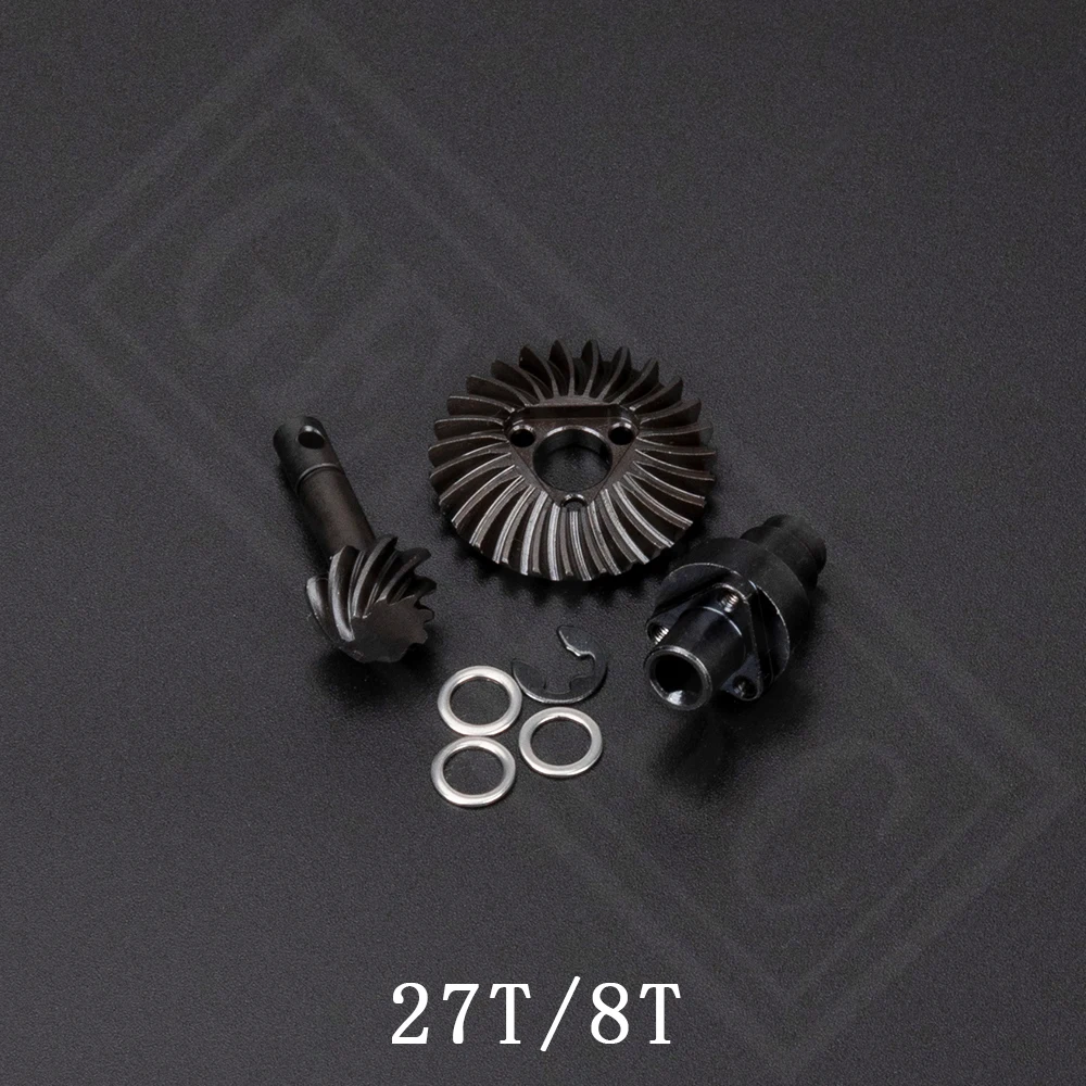 Zware Bevel Spiraalvormige Overdrive Gear 24/8T 27/8T 30/8T 33/8T Achteruit Gear voor 1/10 RC Crawler SCX10 II AR44/45 Capra As