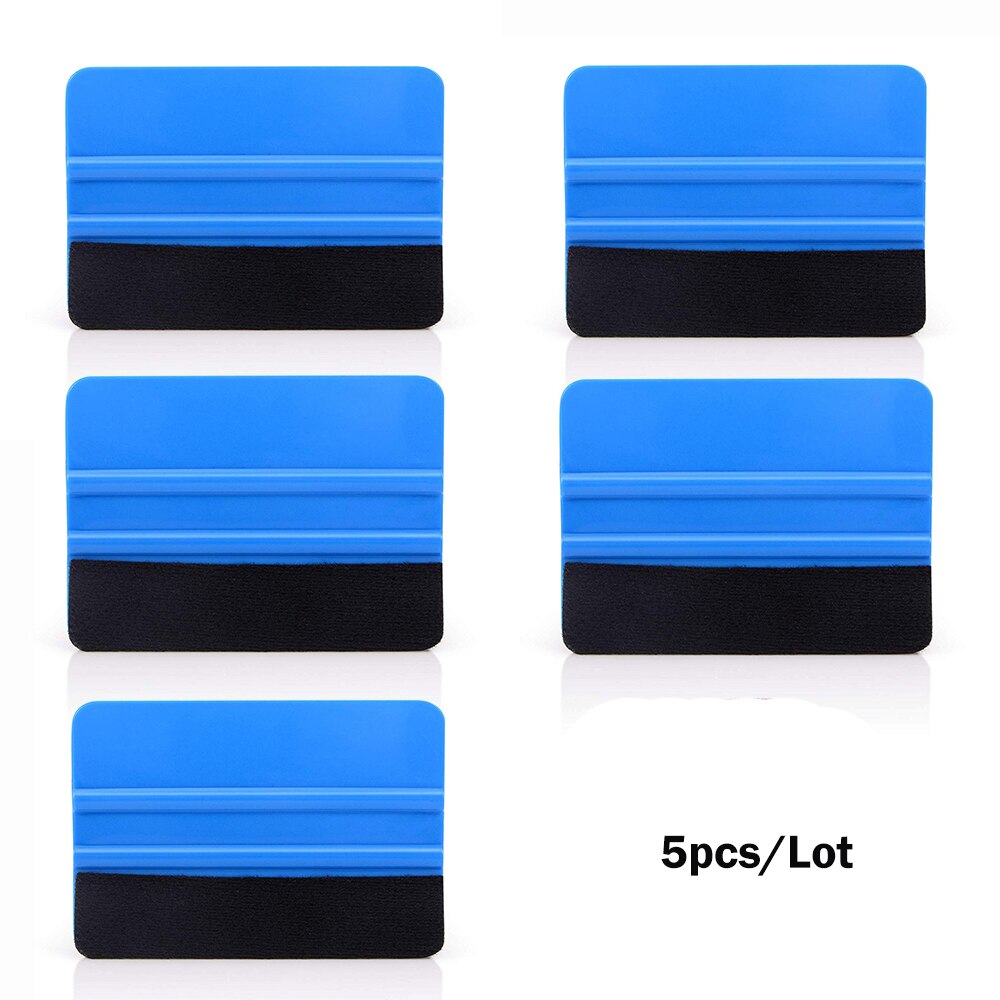 Ehdis 20/50/100Pcs Vilt Doek Voor 10Cm Zuigmond Carbon Fiber Vinyl Auto Wrap Geen scratch Schraper Window Tint Wikkelen Gereedschappen: 5pcs blue