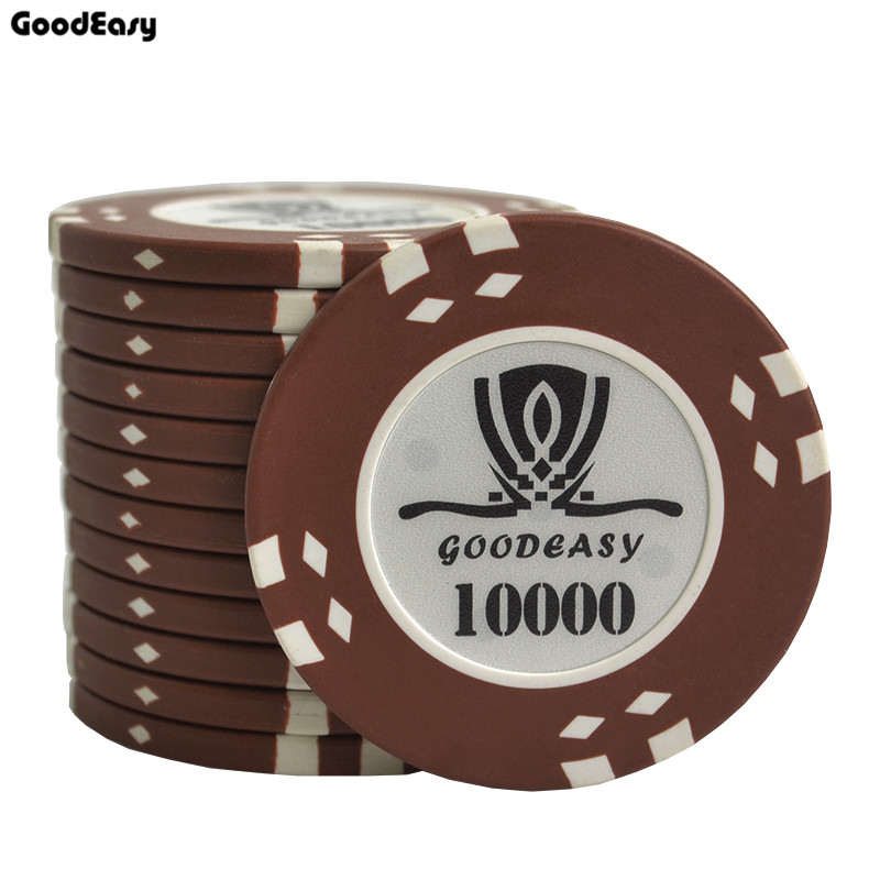 Clay Poker Chips Set Texas Hold'em Poker Chip Sets With Inner Iron Poker Metal Carlo Poker Club Accessories 25PCS/Lot: 10000