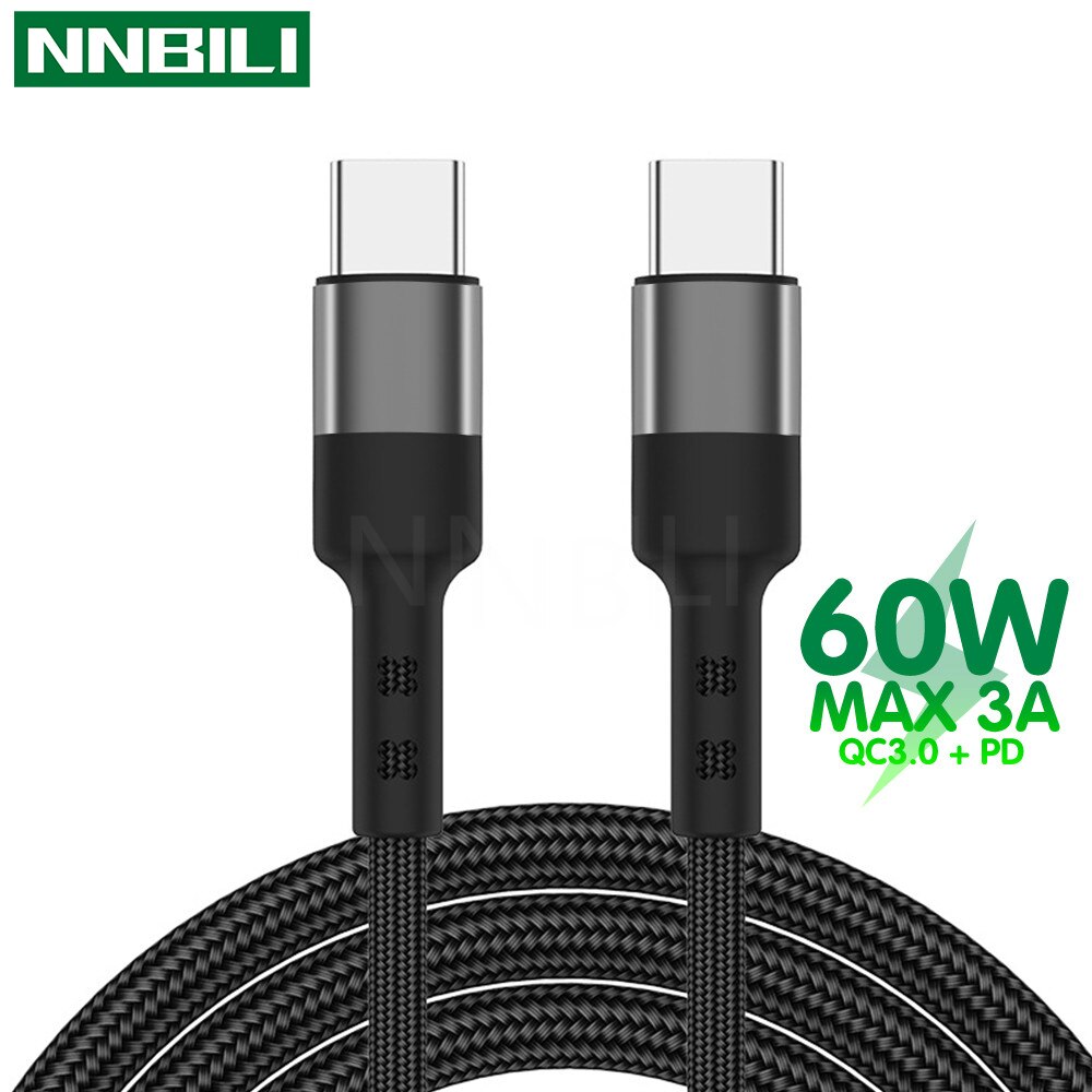 PD Type C to Type C Cable 60W Fast Charging Cable USB C To USB C Cable For iPad Pro Samsung MacBook Pro Xiaomi Charger USB Cable