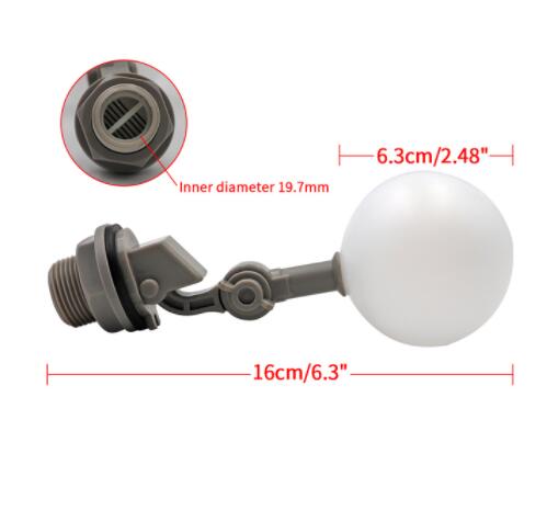 Mini Plastic Vlotter DN15 1/2 &#39;&#39;DN20 3/4&#39;&#39; Inch Collectie Verstelbare Aquarium Omgekeerde Osmose Systeem Float Bal Voor water Kom: DN20