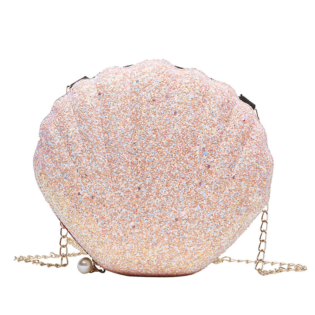Neue Crossbody-tasche Süße Shell Kette Schulter Tasche Kupplung Tasche mädchens Umhängetasche Handtasche # YY: Pink