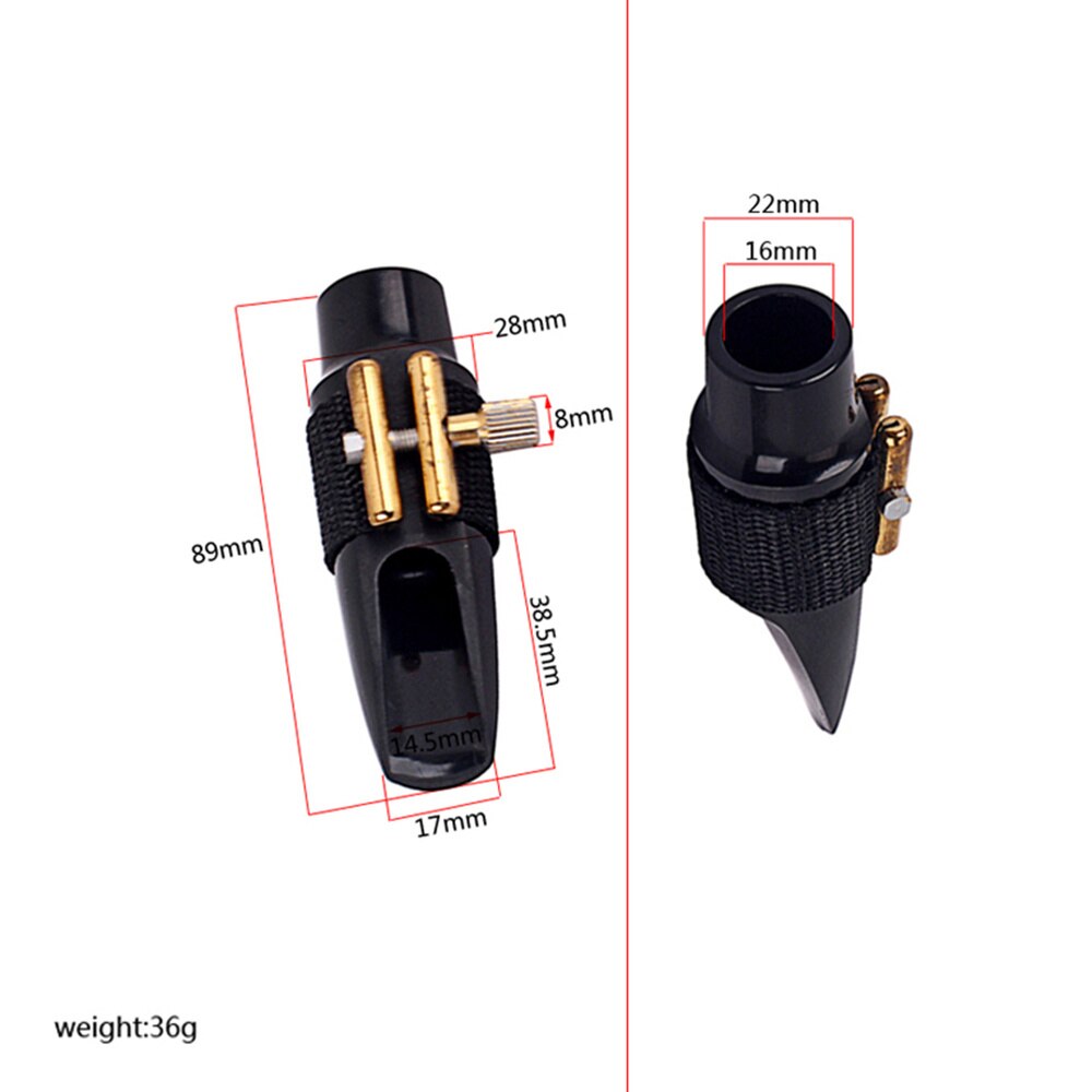 Ersatzmundstück für altsaxophon mit clip, saxophonkopf-zubehör (schwarz)