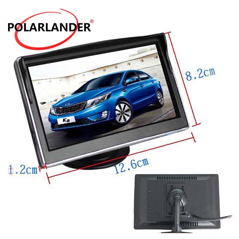 Super 5 Inch Auto Monitor Tft Lcd-scherm Hd Digitale Kleur Auto Monitor Ondersteunt Achteruitrijcamera Reverse Prioriteit Twee- manier Av In