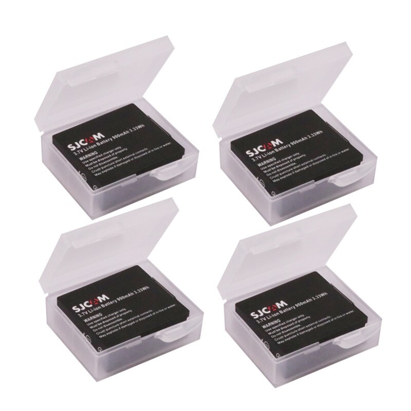 900mah SJCAM SJ4000 batería + cargador para SJCAM sj4000 sj 4000 SJ5000 6000, 7000 de 8000 sj9000 SJ cam M10 acción batería de cámara: 4battery