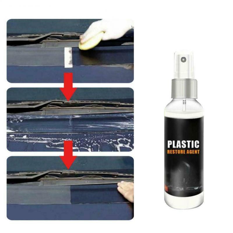 30ml Plastic Parts Retreading Agent Wax Instrument Panel Auto Interior Plastic Renovated Coating Car Light Cleaner Maintenance