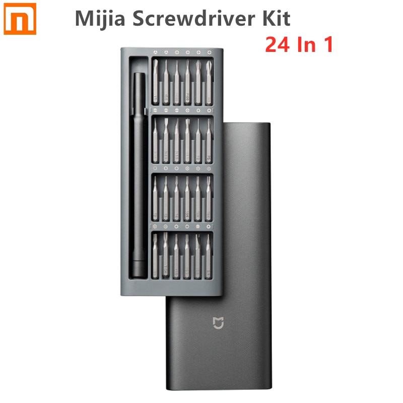 Originele Xiaomi Dagelijks Gebruik Schroevendraaier Kit 24 Precisie Magnetische Bits Alluminum Doos Diy Schroevendraaier Set Voor Smart thuis