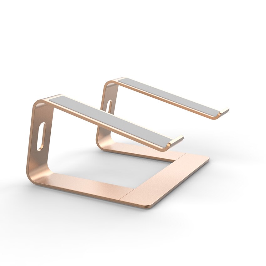 Laptop Stand Aluminium Houder Voor Laptop Notebook Pc Computer Ergonomische Beugel Metalen Standaard Notebook Houder Cooling Monitor Stand: Goud