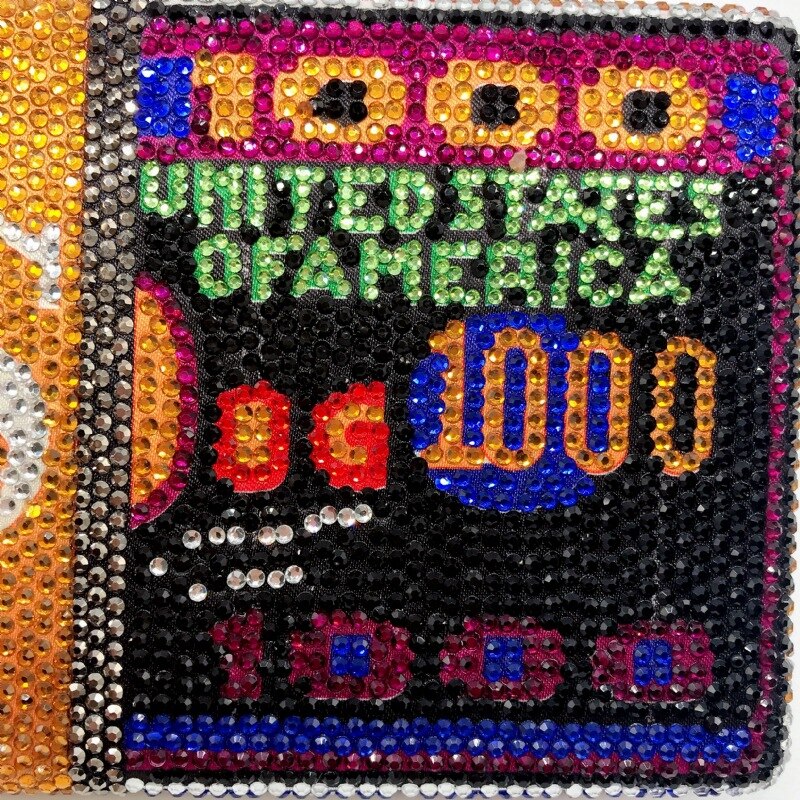 Diamond Evening Bag Is like a Dollar Drilling Bag Foreign Trade Banquet Square Hand Bag Dollars