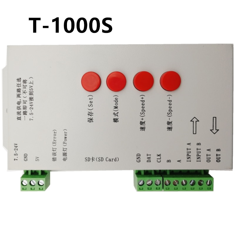RGB LED controller K-1000C/T-1000S Sd-karte Pixel Controller, für WS2812B WS2801 WS2811 APA102 DC5 ~ 24V