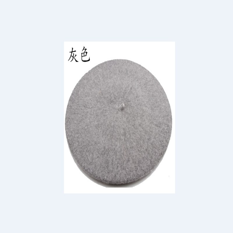 Dam ullbaskermössa varm vintermössa fransk konstnär vintage enfärgade baskerhattar enfärgad dam vinterkepsar: H