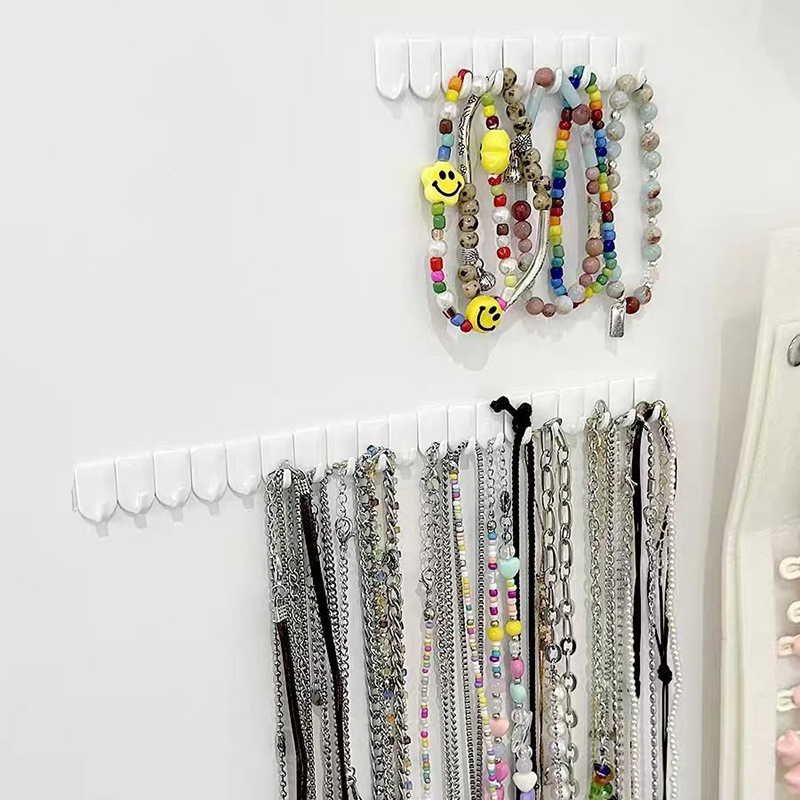 9Pcs/Set Adhesive Paste Wall Hanger Storage Jewelry Display Jewelry Hooks Holder Storage Organizer Earring Ring Necklace Hanger