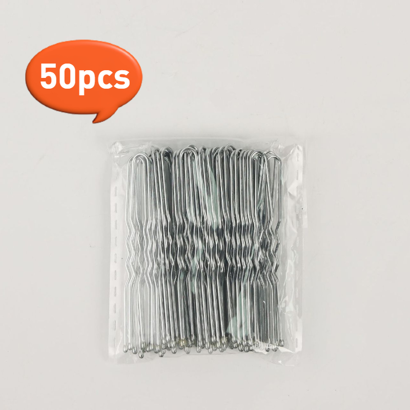 50/100 SZTUK Szpilki robić włosów w kształcie litery U Czarne złote spinki robić włosów dla wszystkich rodzajów włosów Akcesoria robić włosów dla kobiet dama dziewczyny 5/6/7CM: XXS / czarny