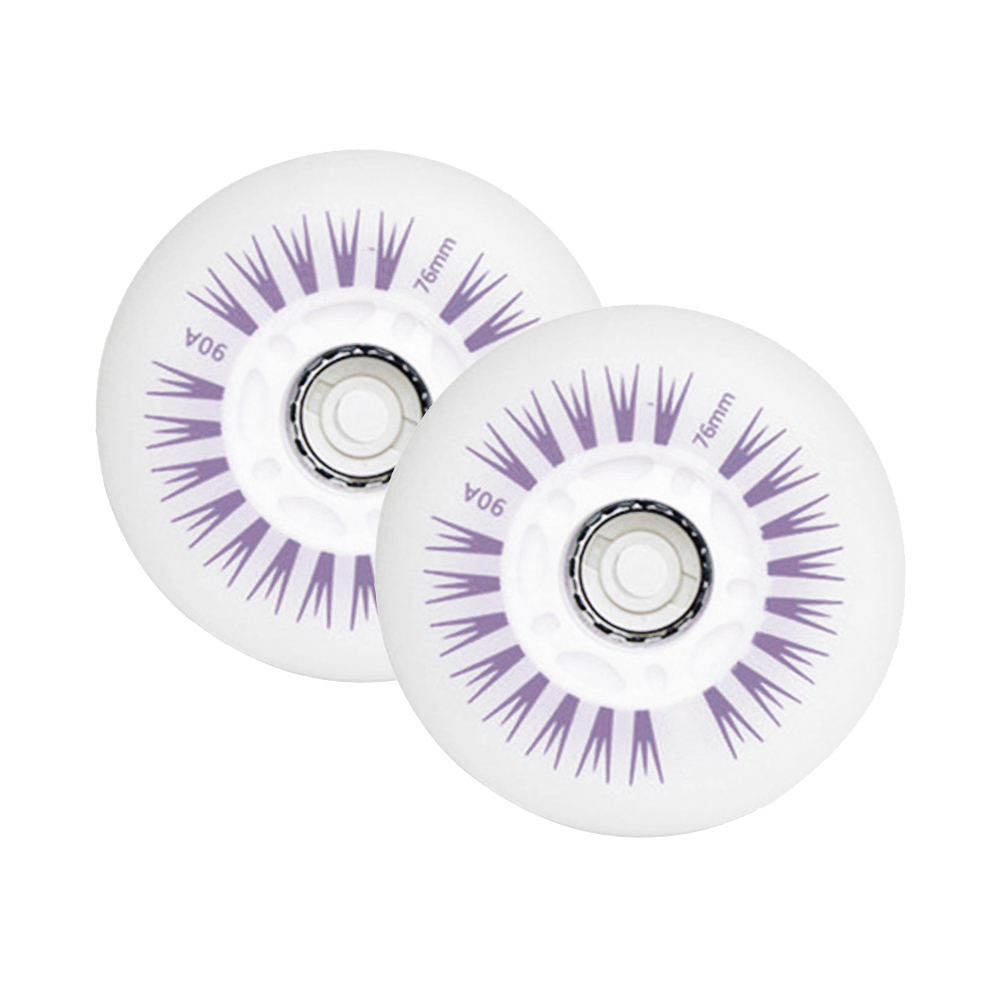 2 stk udendørs led lys inline glidende flash pu rullhjul 80mm inline skating blinkende hjul rollerblade holdbar: Multi