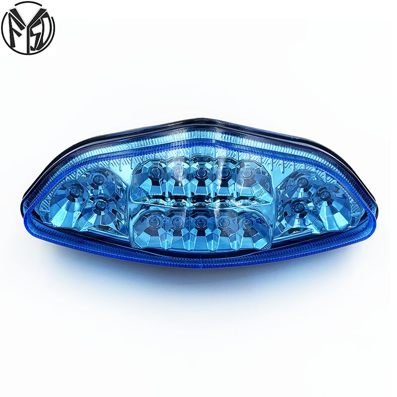 per Suzuki DL 650 DL 1000 v-strom 2003-2008 2004 2005 fanale posteriore posteriore indicatori di direzione freno luce portato integrata luce moto: blu 2