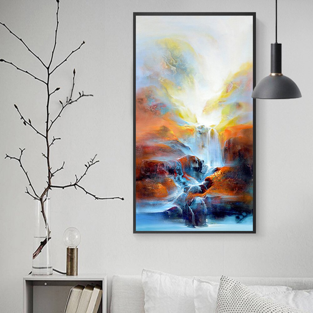 Hotel Villa Posters And Prints Landscape Pictures Living Room Abstract Painting DIY Wall Art Canvas Paintings