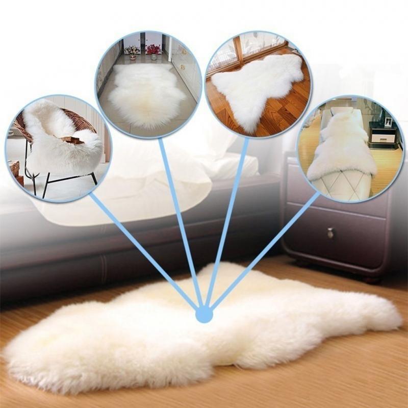 Thuis Faux Schapenhuid Tapijt Kantoor Decoratie Ultra Zachte Stoel Sofa Cover Tapijten Warm Harige Tapijt Zetel Pad Sofa vloerkleed