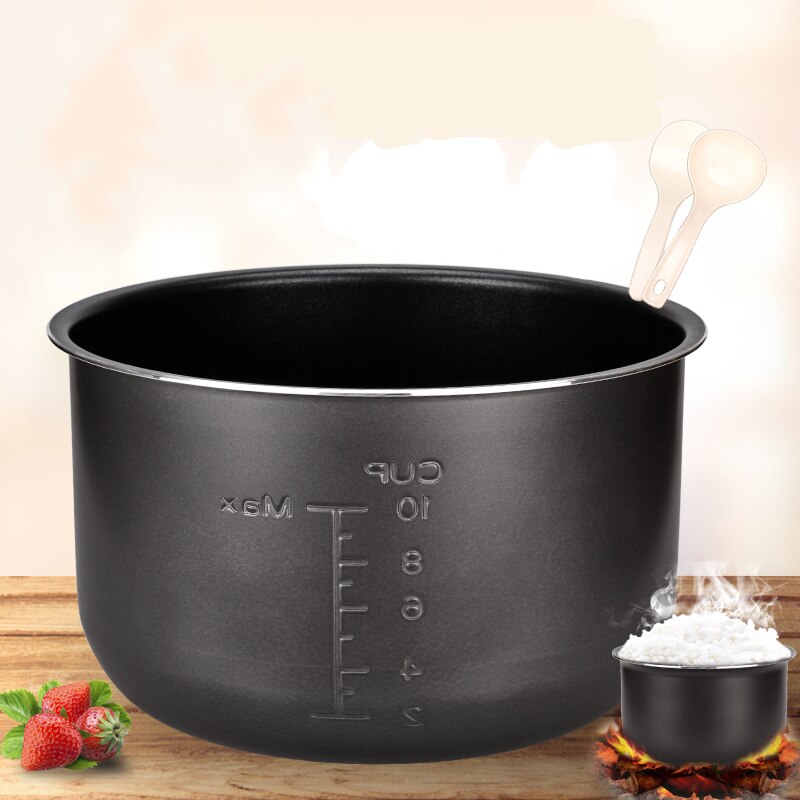 Elektrisk tryckkokare 1.6/3l/4l/5l/6l non-stick pot ris pot inre gall svart svart kristall inre tillbehör spis delar