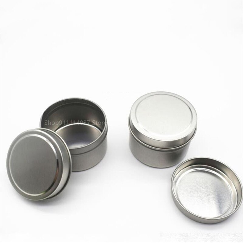 6pcs Candle Jars With Lid Bulk Round Candle Container Tins Candle Making Tools Wood Cotton Wicks DIY Candle Coffee Beans Storage: 6PCS Silver