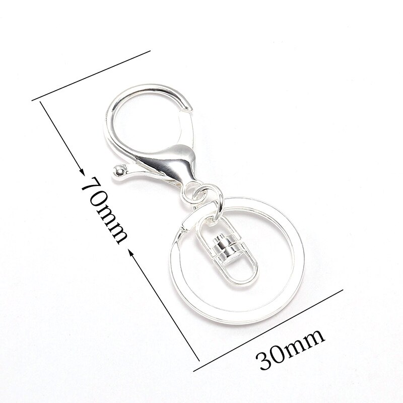Popular 1PC Classic Key Chain Lobster Clasp Key Ring Key Hook: A Silver