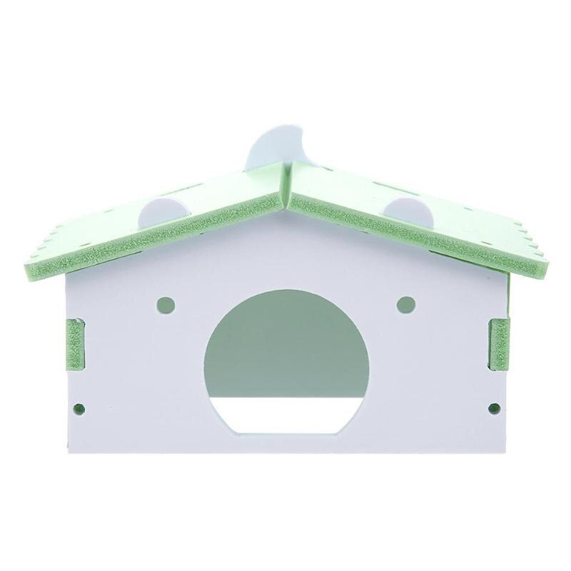 1 Pcs Luxe Hamster Huis Swing Speelgoed Glijbaan Hamsters Nest Loft Bed Kooi Nest Huisdier Egel Kasteel Klim Speelgoed Kleine huisdier Huis: Light Green