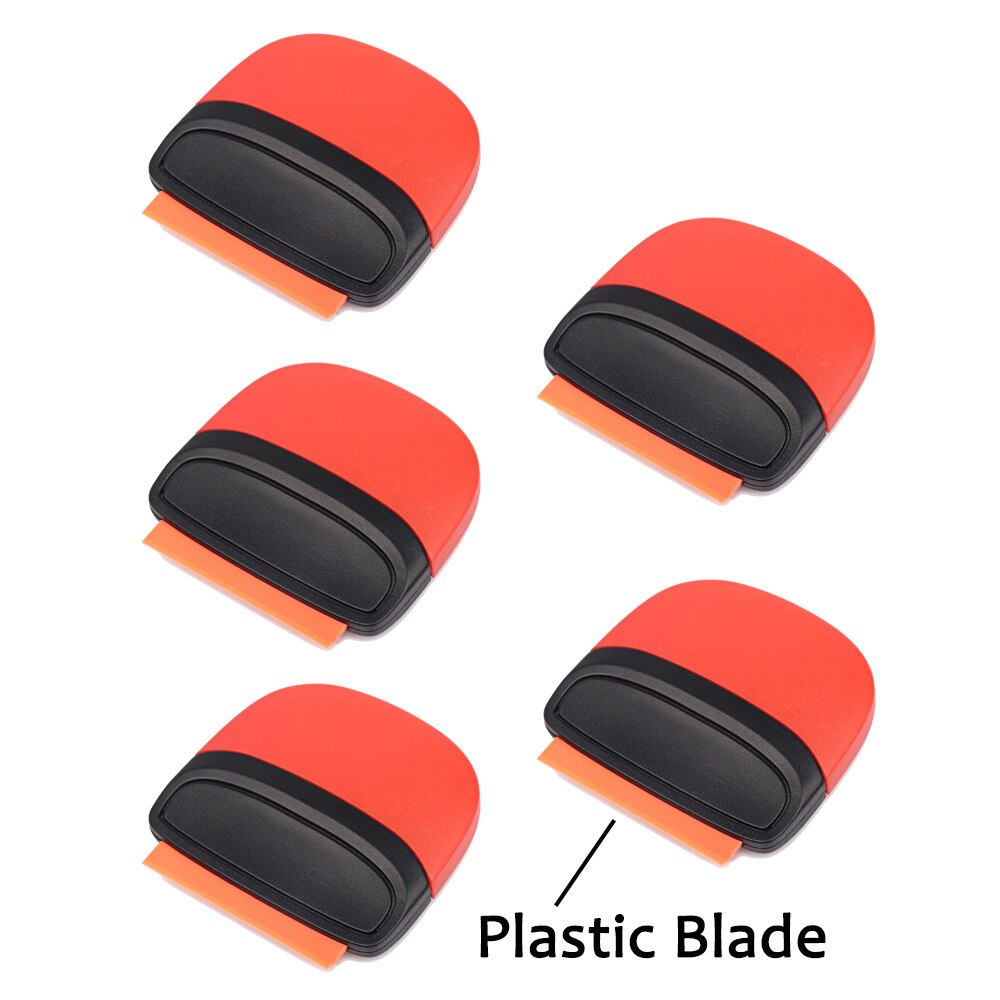 EHDIS 3/5PCS Vinyl Wrapping Film Razor Scraper Plastic Blade Window Tint Decal Car Squeegee Carbon Fiber Sticker Cleaning Tools: 5pcs