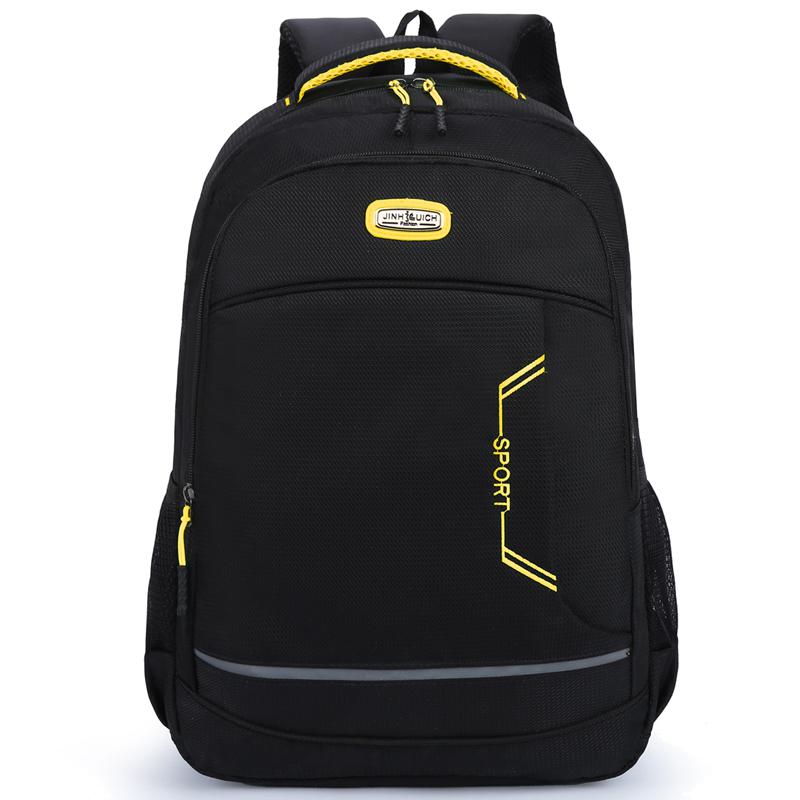 Men Backpack Oxford Shoulder Bag Waterproof School Bag For Teenage Boys Large Capacity Travel Rucksack Mochilas Hombre: Yellow