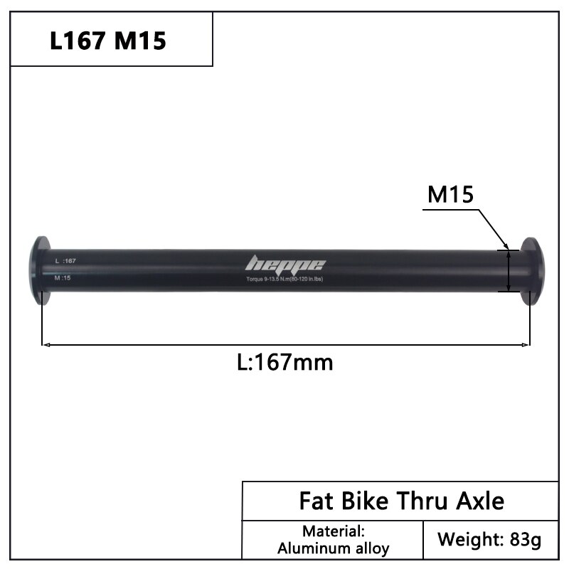 HEPPE Bike Thru Achse Vorne Gabel Welle Spieße Fett Bike Hinten Hub Steckachse 15x14 2/148 15x10 0/110 MTB Schnell release M15xP 1,5