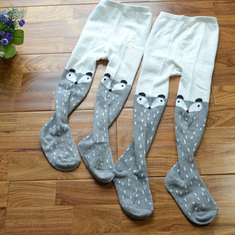 kreskówka Słodki niemowlę Dzieci małe dzieci dziewczyny skarpety robić kolan rajstopy ocieplacz na nogi pończochy lis zwierzę długie skarpetki bawełniane moda