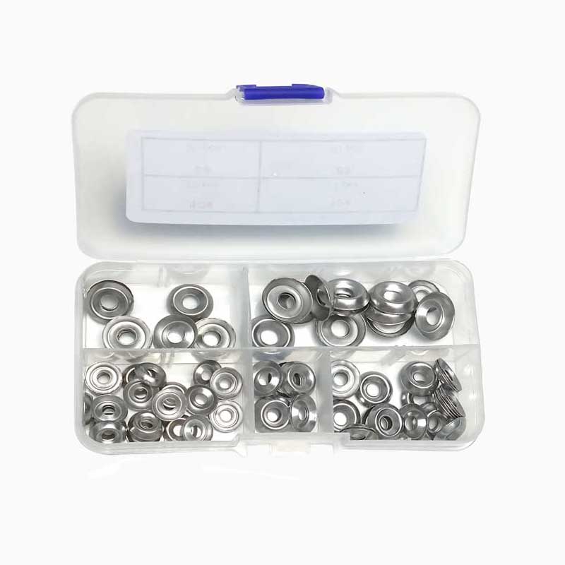 Finishing Cup Washer 110pcs/set 304Stainless Steel Countersunk Washer Assortment kit 6#/8#/10#/12#