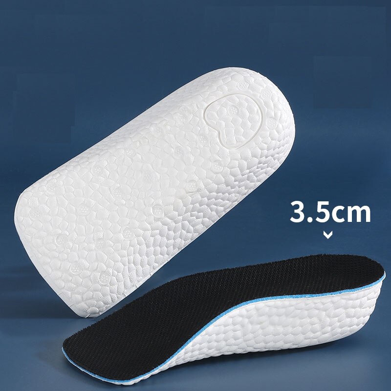 Cuscino per scarpe con rialzo in altezza supporto per arco traspirante sollevamento leggero mezzo tacco 1.5CM 2.5CM 3.5CM solette alte per unisex: nero-3.5CM