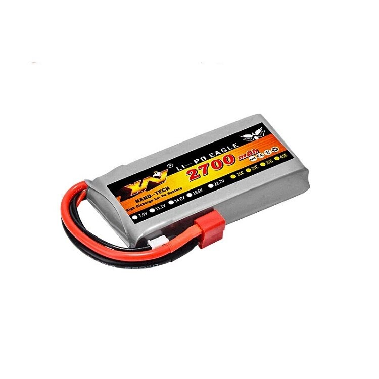 YUKALA 7.4V 2700mAh RC Lipo Battery 2s 40C Max 60C For Wltoys 12428 12423 RC Car feiyue 03 Q39 Upgrade parts Battery 2PC