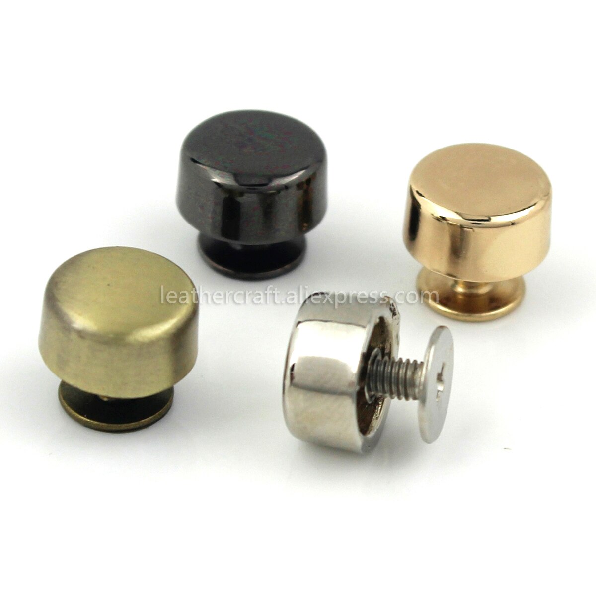 4 stk metal skrue tilbage nitter til læder nitter neglebeklædning læder håndværksbælte pung taske dekoration hardware 10mm