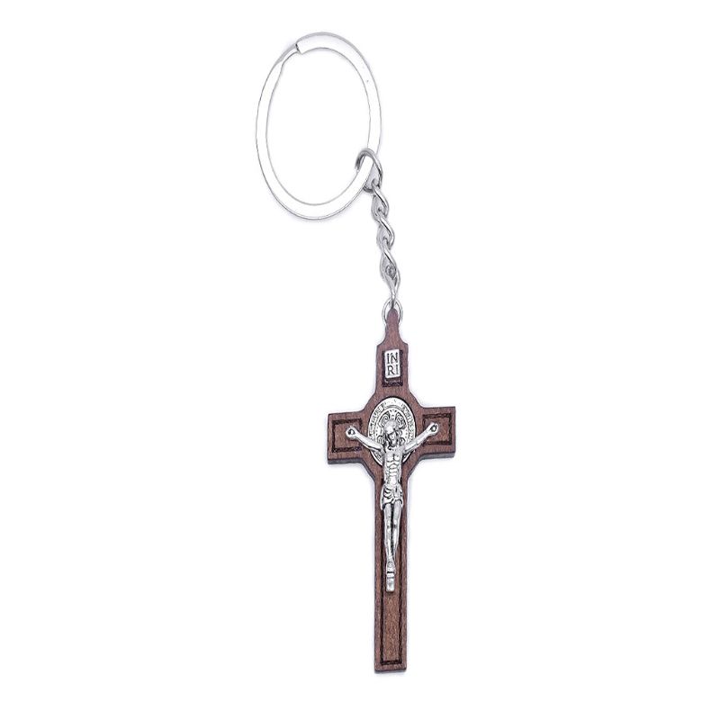 Christian Jesus Cross Sleutelhanger Religieuze Sleutelhanger Sieraden Hanger Auto Souvenirs D0LD