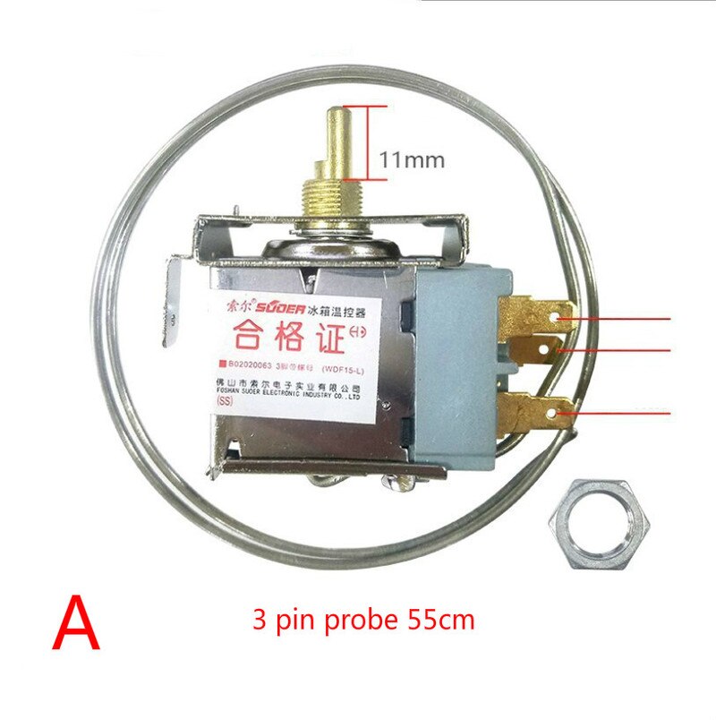1pc 2 /3pin refrigerator thermostat for freezer refrigerator display cabinet cooler refrigeration accessories thermostat control