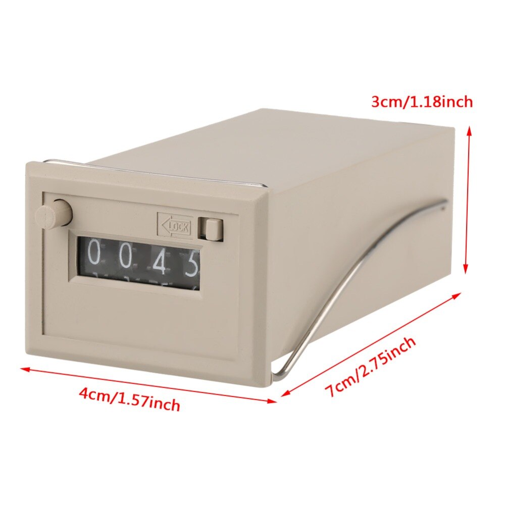 4 Digits 0-9999 Digital Pulse Counter Electromagnetic Pulse Counter Tool DC 24V CSK4-NKW Electric Pulse Counts