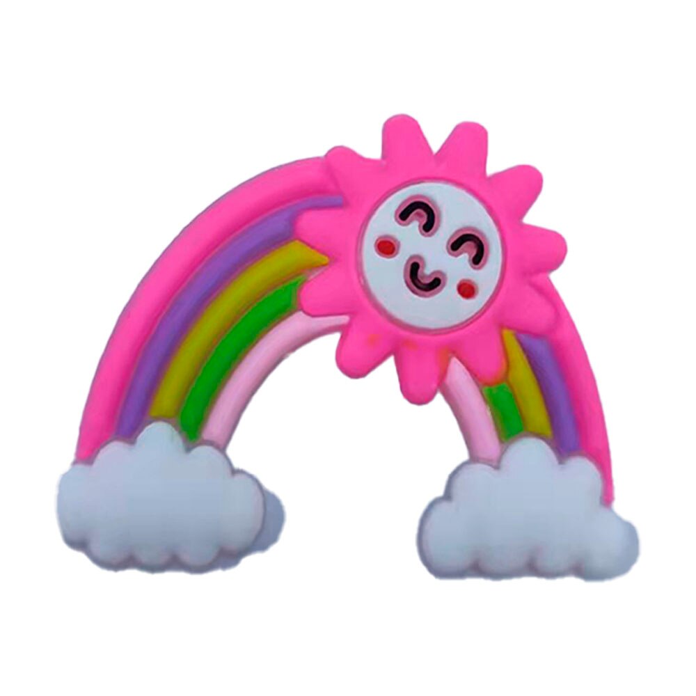 1Pcs Pvc Leuke Cartoon Koelkast Magneten Rainbow Cloud Hart Zon Ster Kroon Koelkast Magnetische Sticker Kinderen Photo Muur: YELLOW