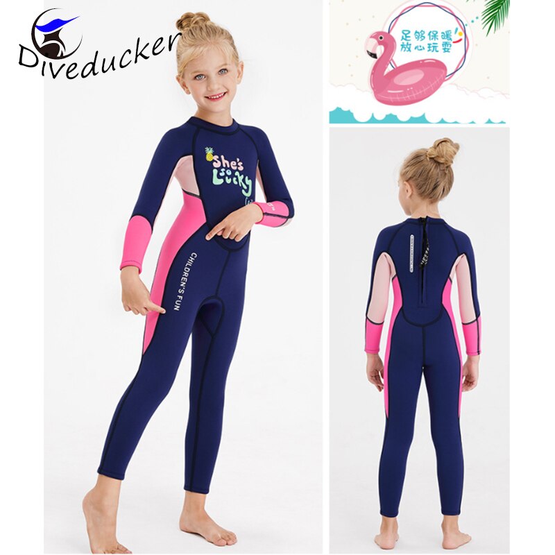 2.5mm neopreen wetsuits kinderzwemkleding duikpakken lange mouwen meisjes surfen kinderen rashguards snorkel eendelig snorkelen