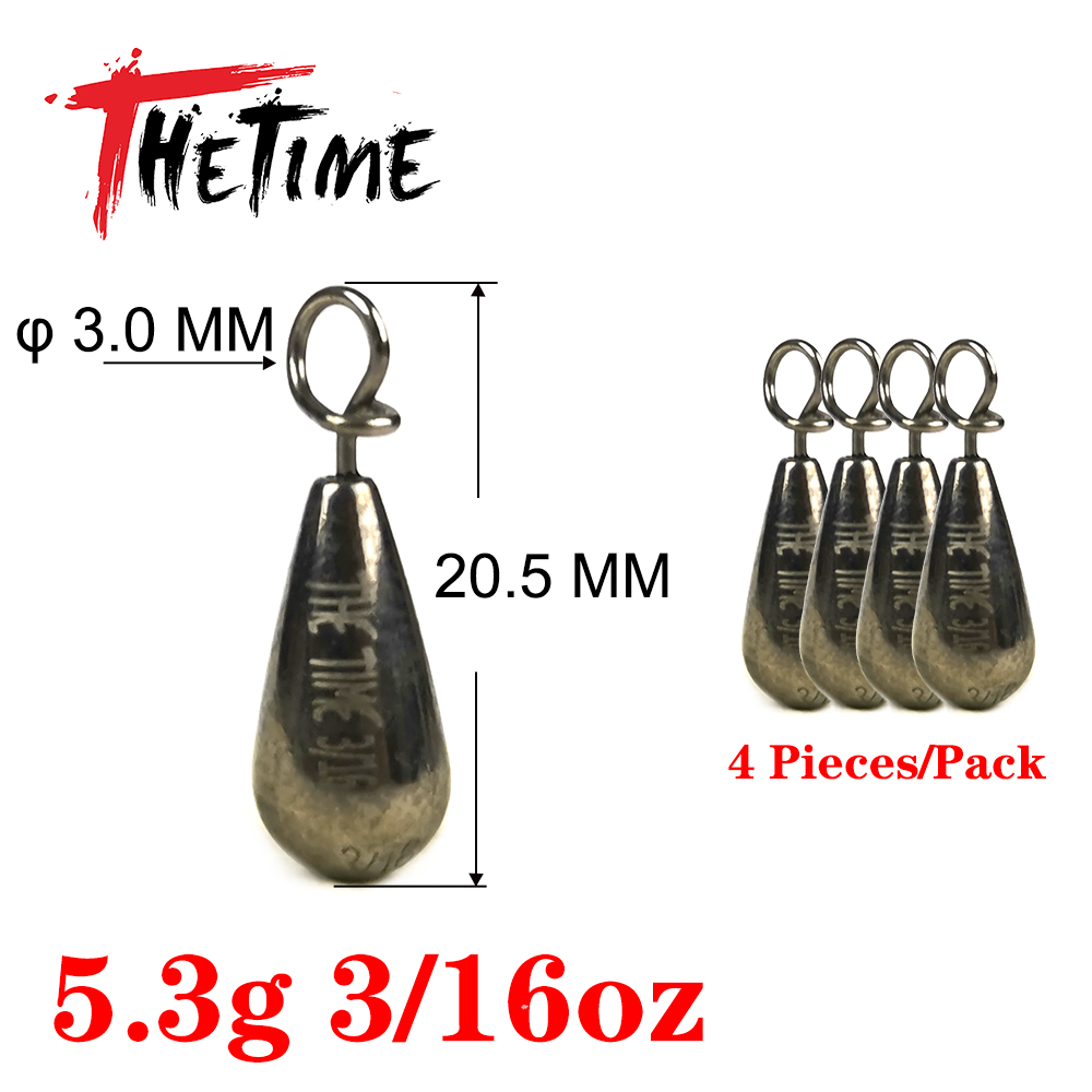 THETIME 1,8-21g, pesas de plomo para pesca de tiro directo, señuelo suave, aparejo libre, conector de gancho, plomos de línea para accesorios de pesca de lubina: Rojo